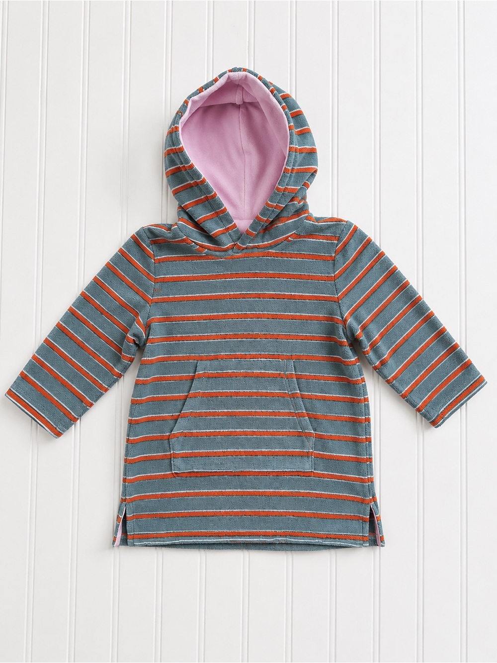 Mini Boden Terry Cloth Hooded Beach Pool Cover Up Dress 4-5Y